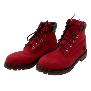 Timberland Premium Boot Primaloft 200g Leather Slip Resistant Red Us Size 6.5